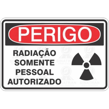 Radiação, somente pessoal autorizado